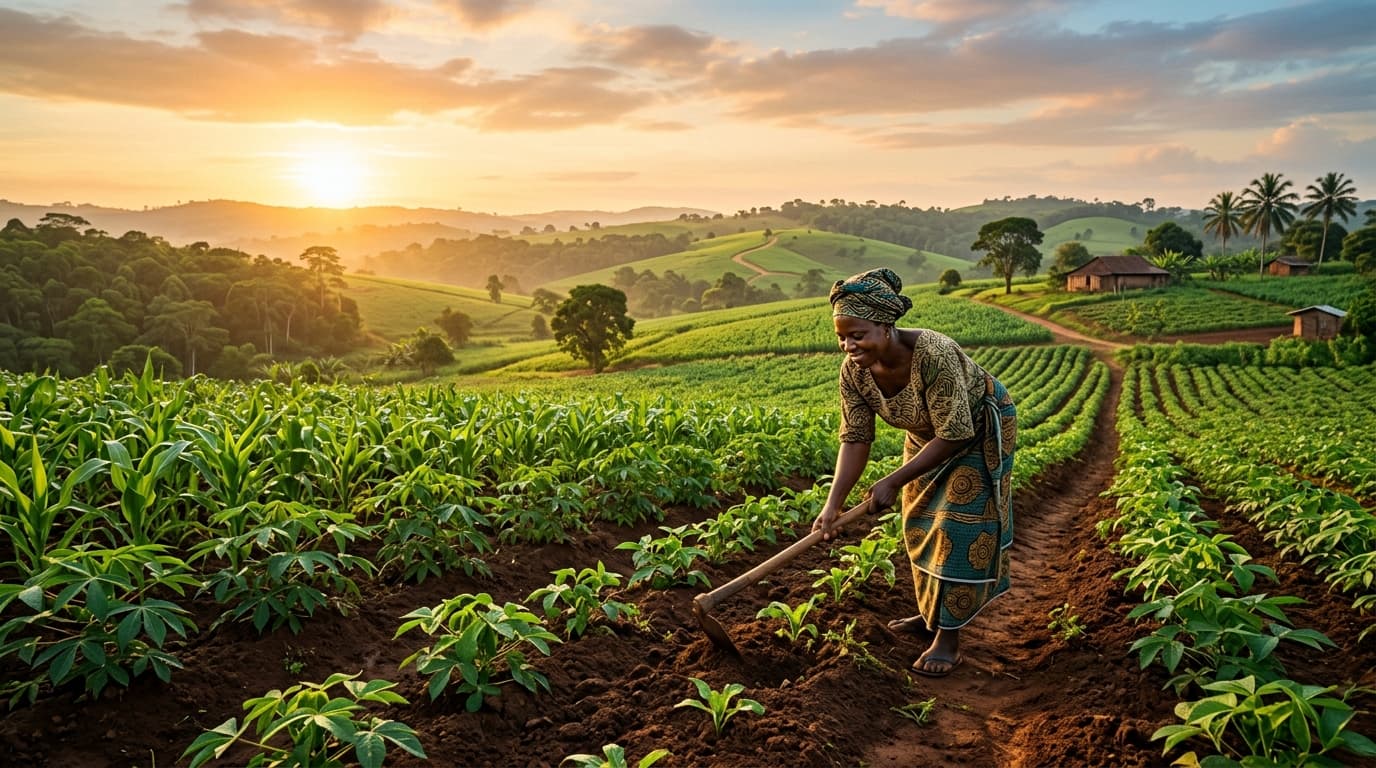 SuhoG Agriculture Initiative field at sunrise